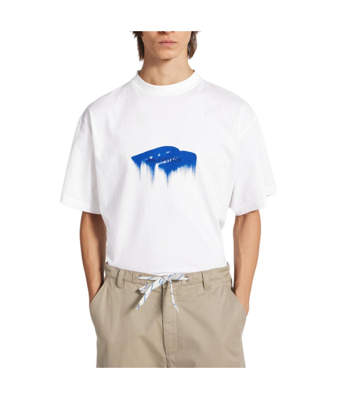 BALENCIAGA Белая футболка, фото 2