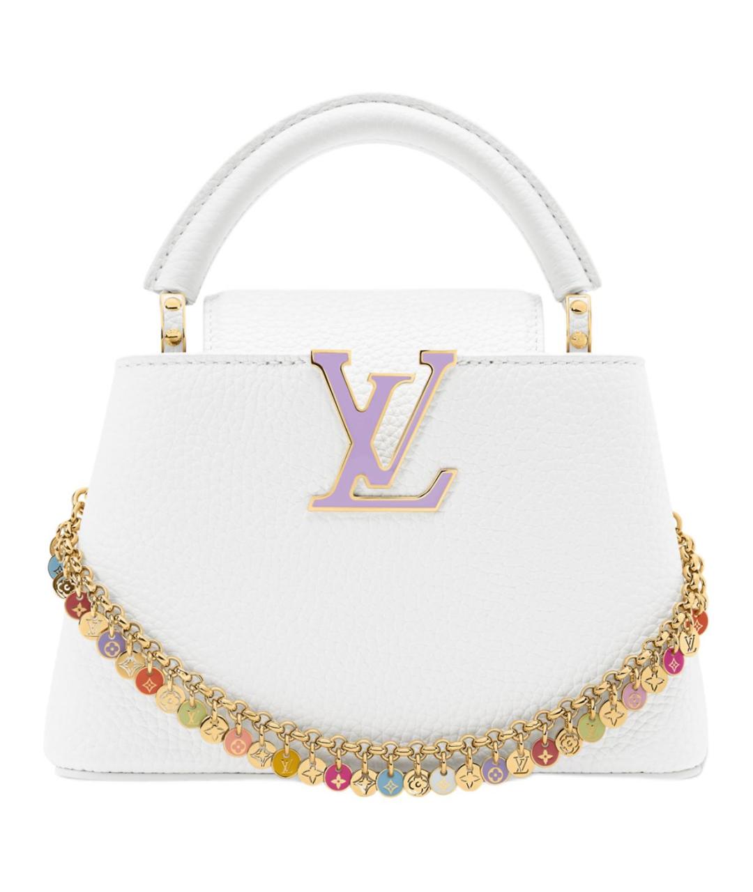 LOUIS VUITTON Белая кожаная сумка через плечо, фото 1