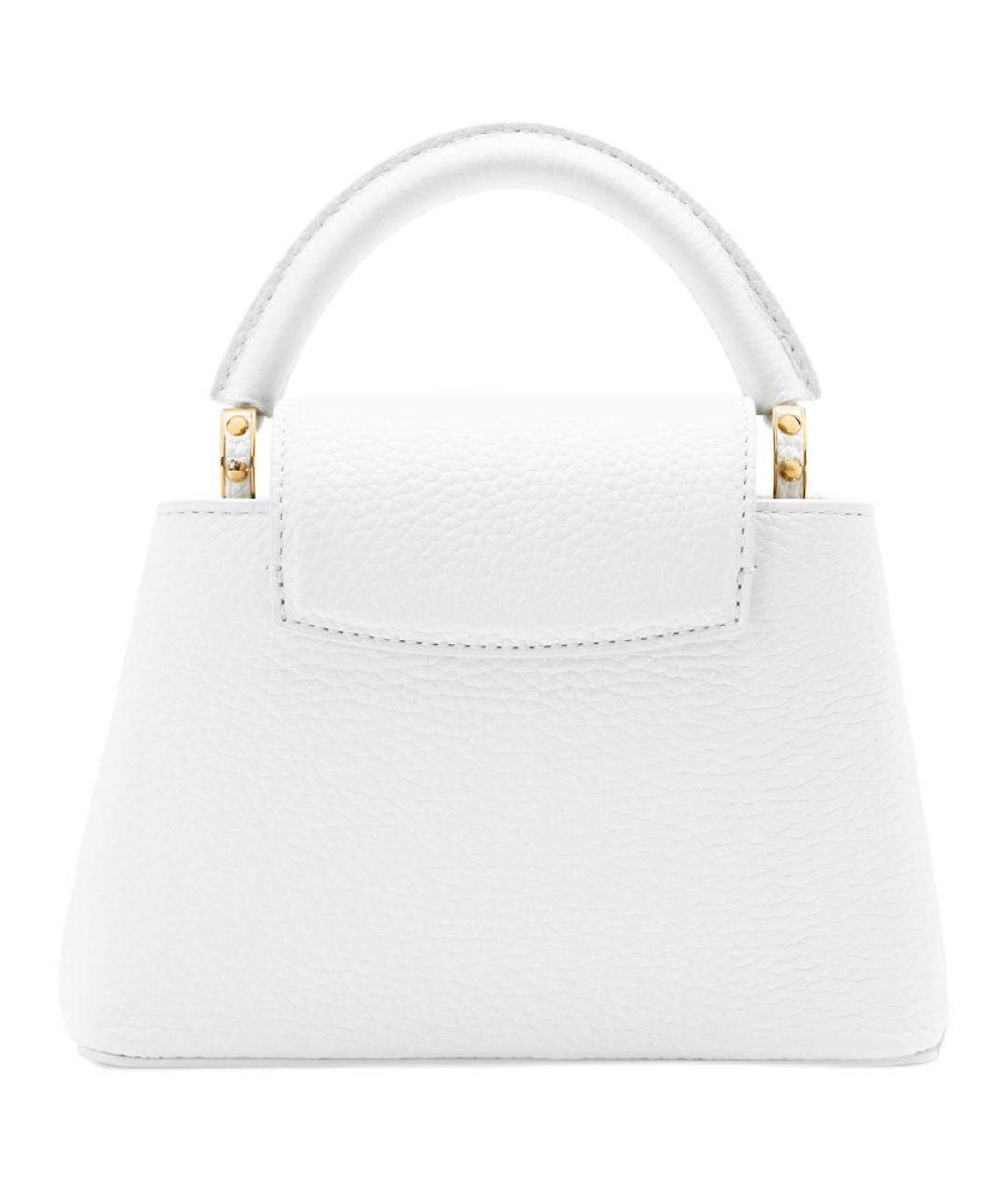 LOUIS VUITTON Белая кожаная сумка через плечо, фото 3