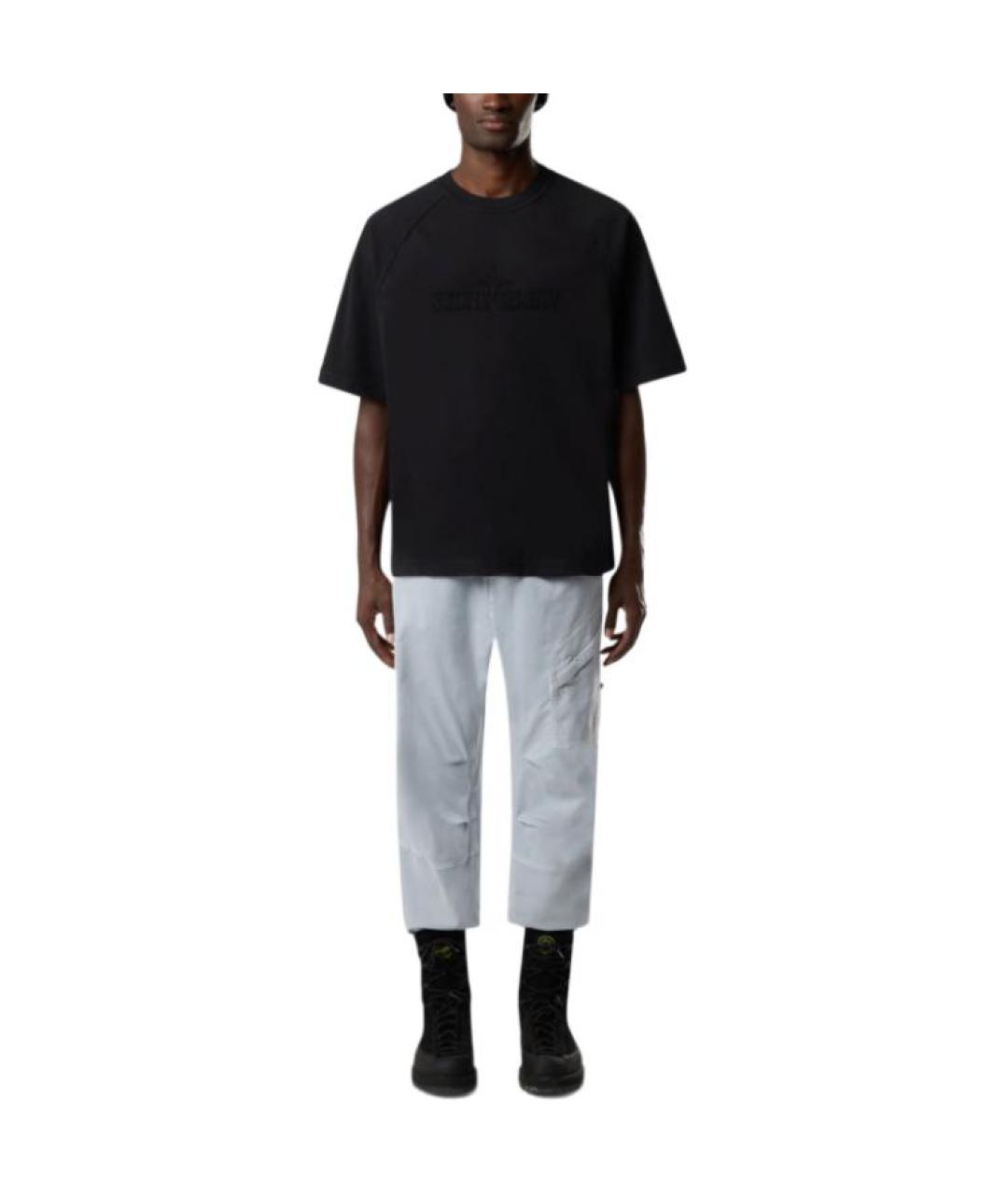 STONE ISLAND Черная футболка, фото 4