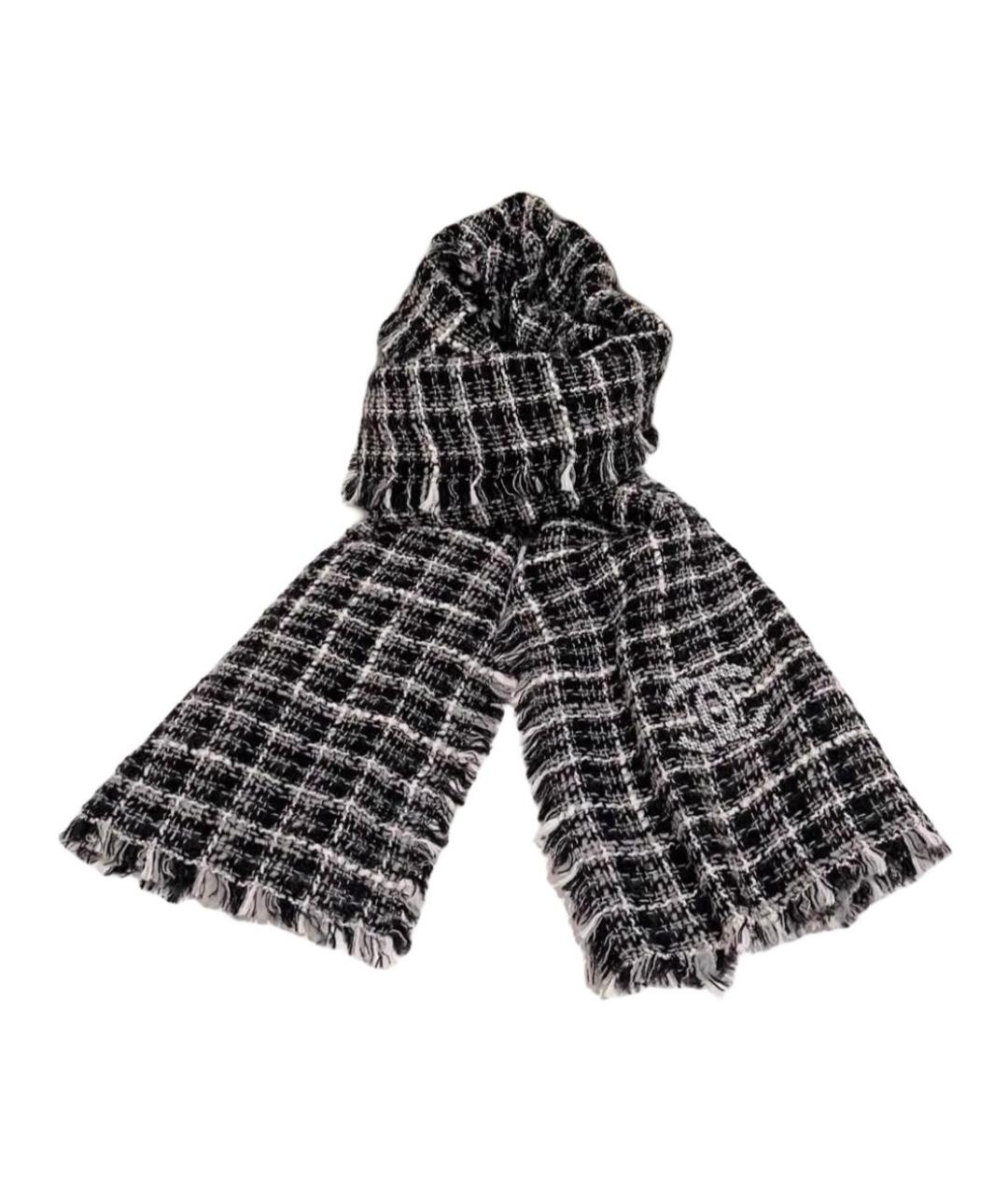 CHANEL Черный шарф, фото 2