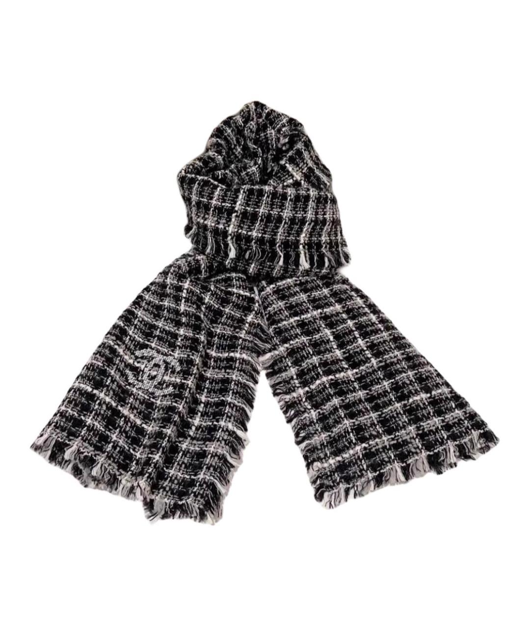 CHANEL Черный шарф, фото 1