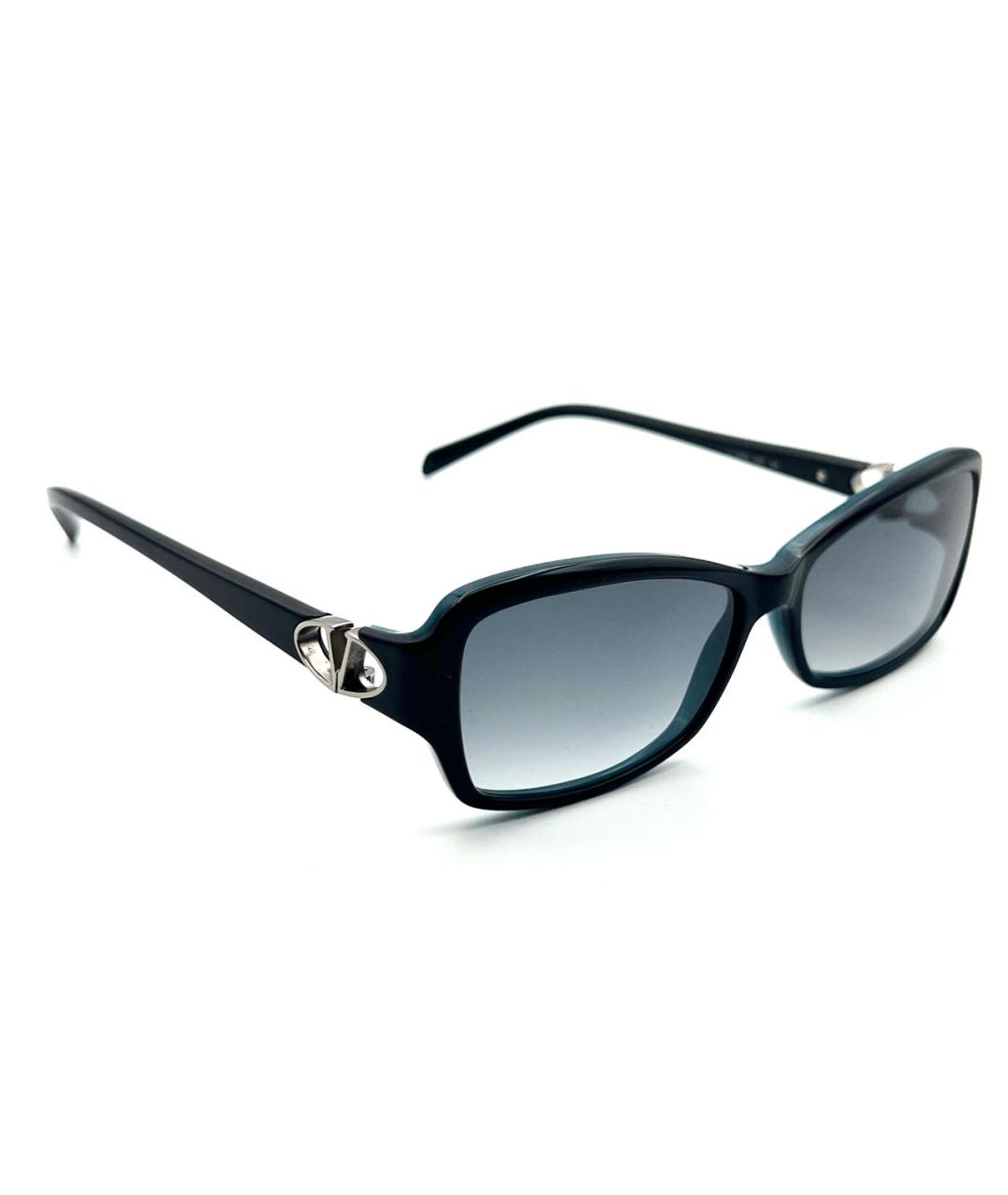 VALENTINO Черные пластиковые солнцезащитные очки, фото 4