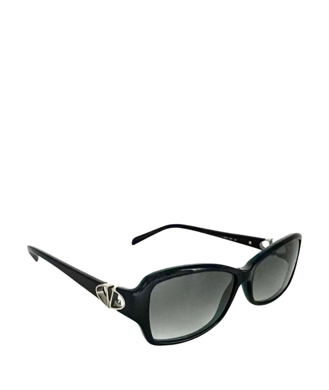 VALENTINO Черные пластиковые солнцезащитные очки, фото 1