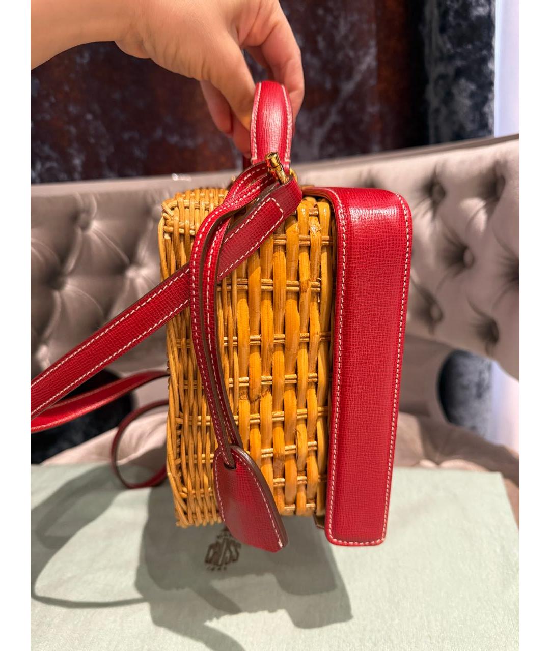 MARK CROSS Красная кожаная сумка через плечо, фото 6