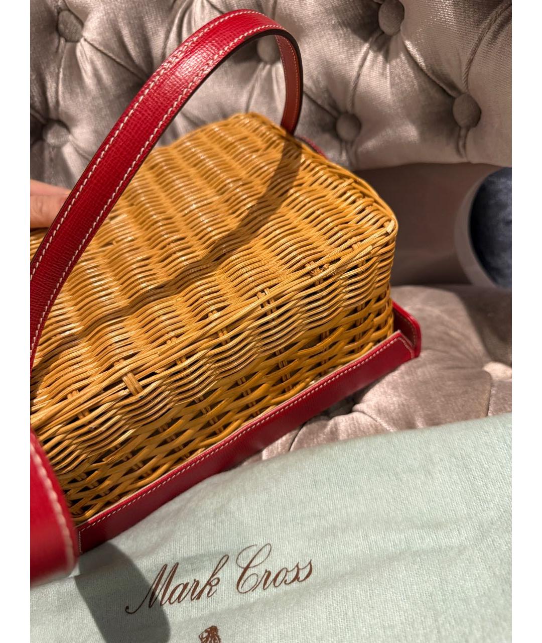 MARK CROSS Красная кожаная сумка через плечо, фото 5