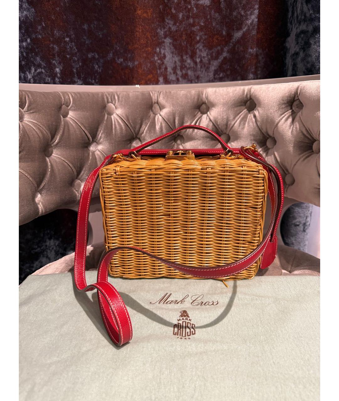 MARK CROSS Красная кожаная сумка через плечо, фото 3