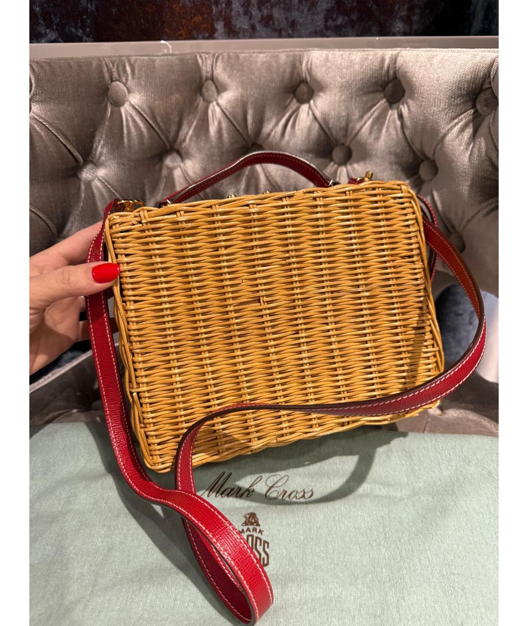 MARK CROSS Красная кожаная сумка через плечо, фото 4
