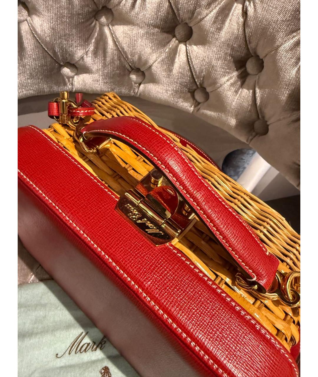 MARK CROSS Красная кожаная сумка через плечо, фото 8