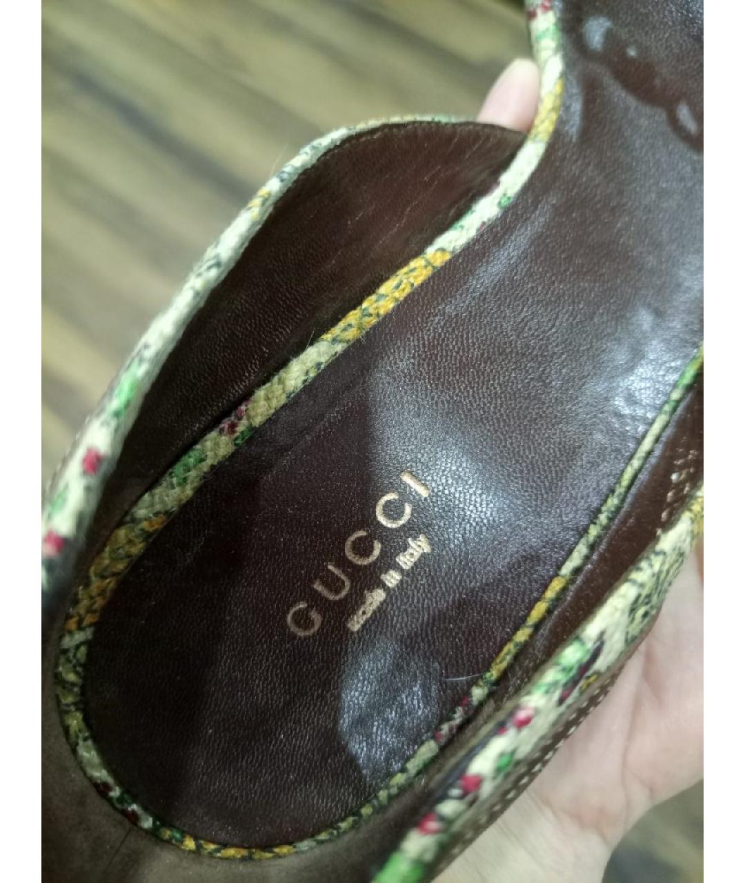 GUCCI Мульти кожаные туфли, фото 9