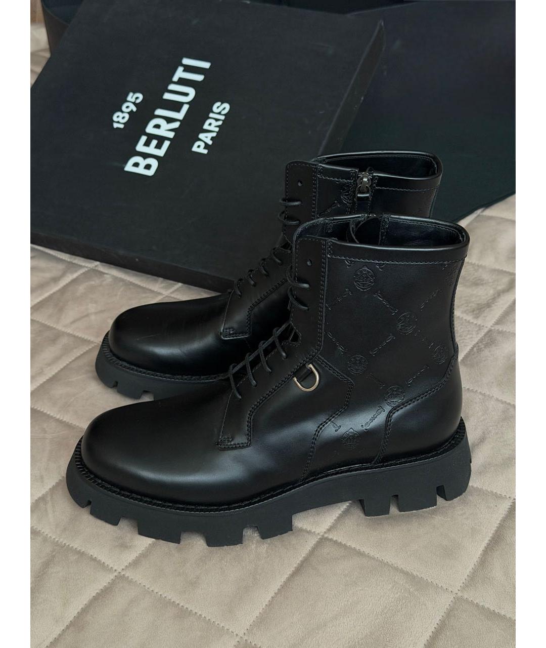 BERLUTI Черные кожаные высокие ботинки, фото 5