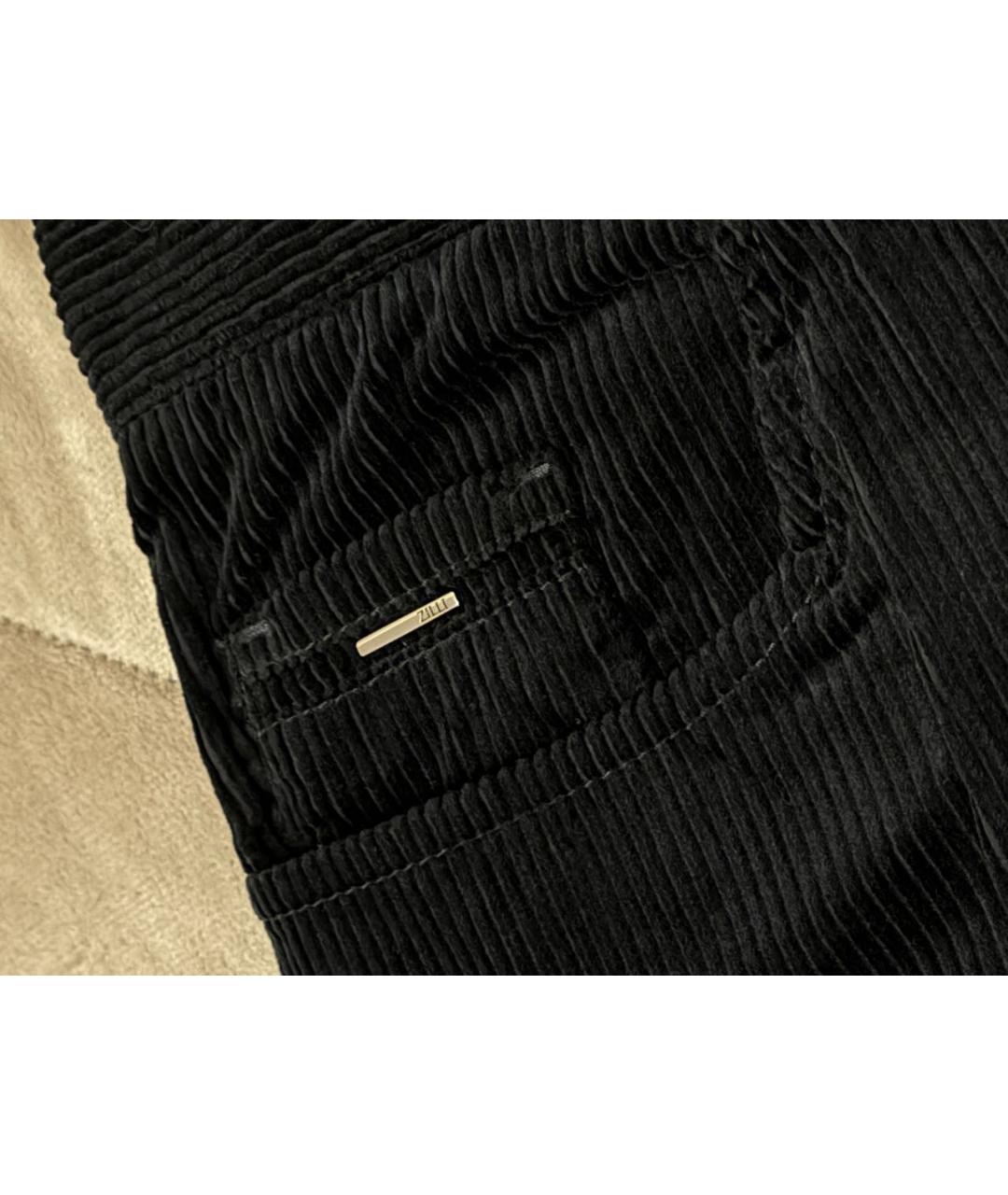 ZILLI Черные хлопковые повседневные брюки, фото 5