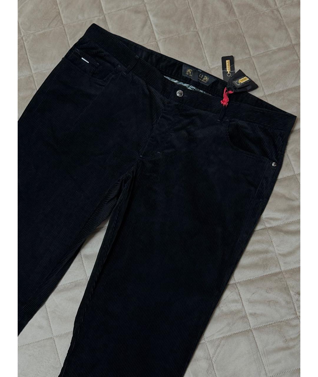 ZILLI Черные хлопковые повседневные брюки, фото 3