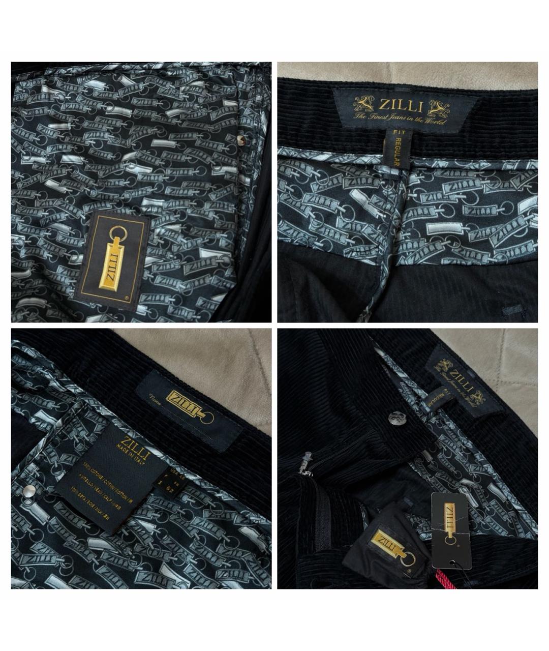 ZILLI Черные хлопковые повседневные брюки, фото 6