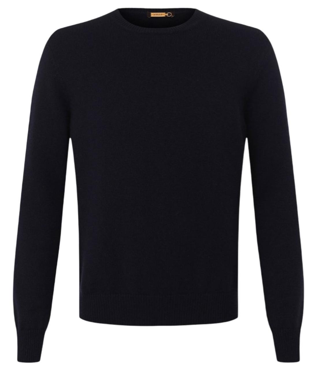 ZILLI Темно-синий кашемировый джемпер / свитер, фото 1