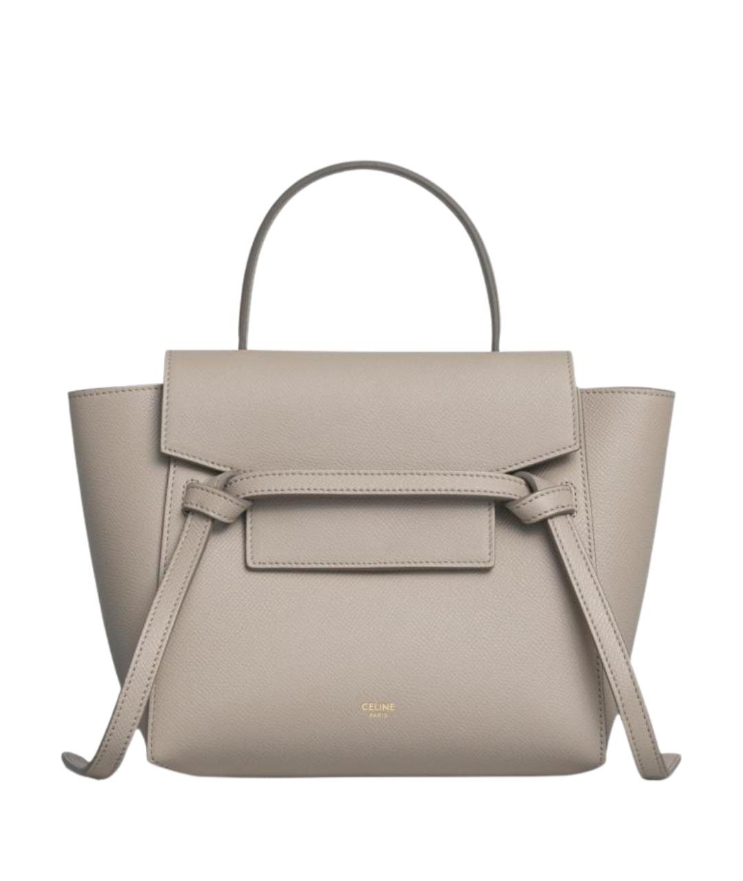 CELINE Серая кожаная сумка через плечо, фото 1