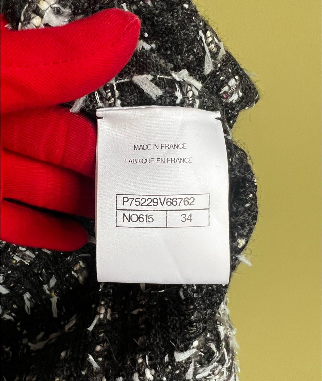 CHANEL Черный твидовый жакет/пиджак, фото 8