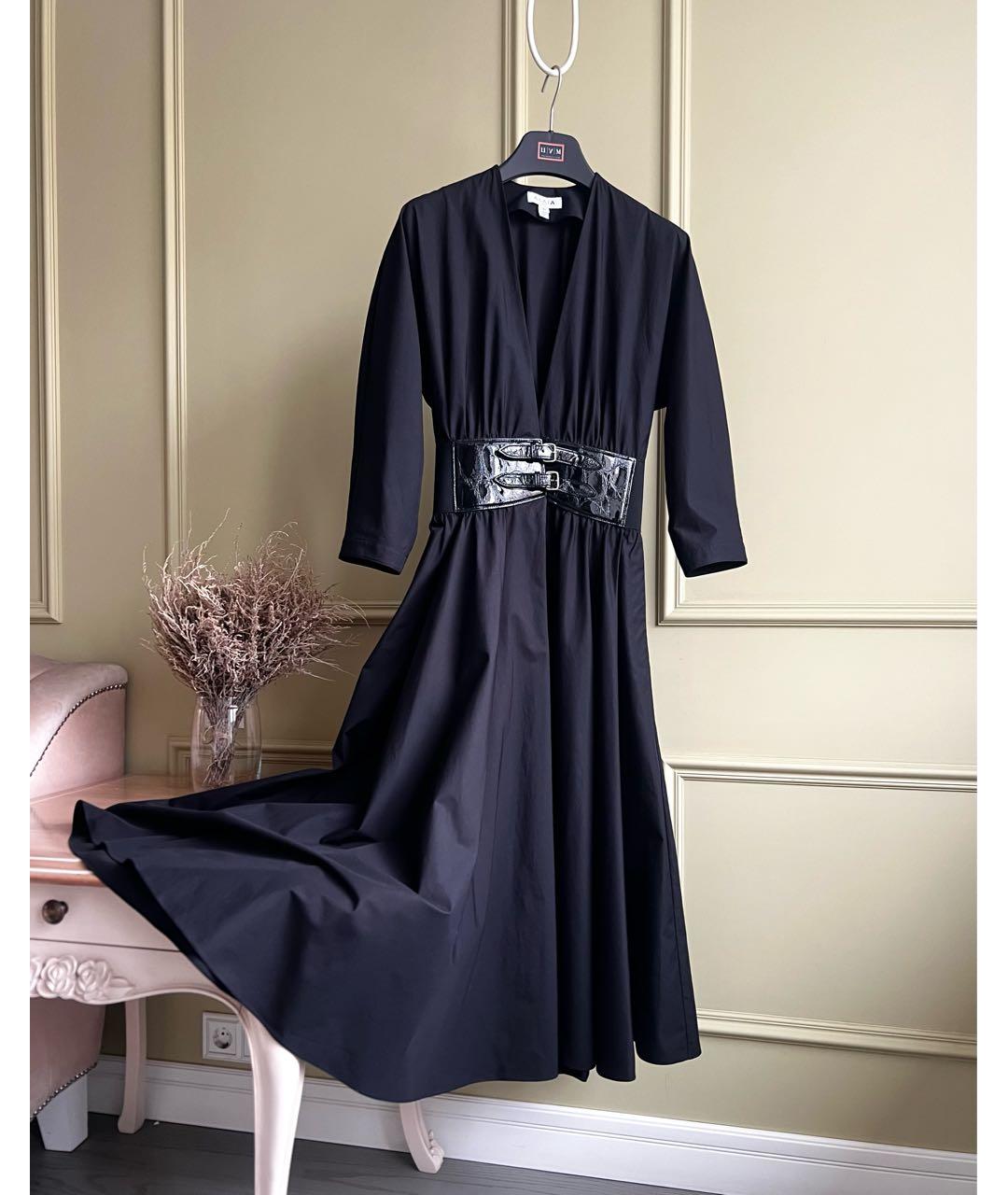 ALAIA Черное хлопковое повседневное платье, фото 2