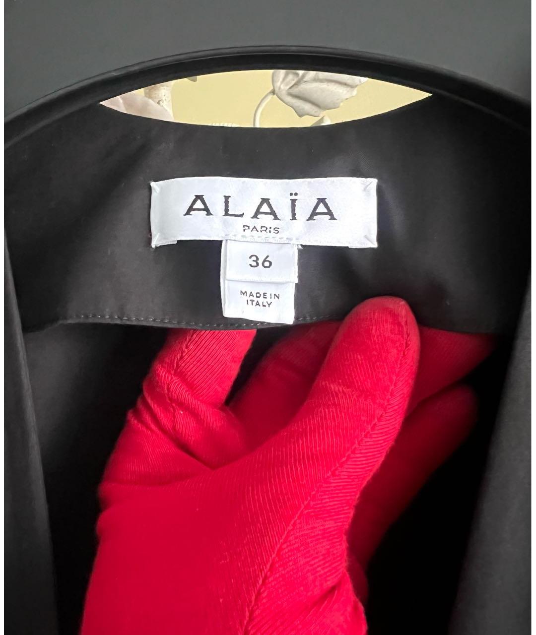 ALAIA Черное хлопковое повседневное платье, фото 8