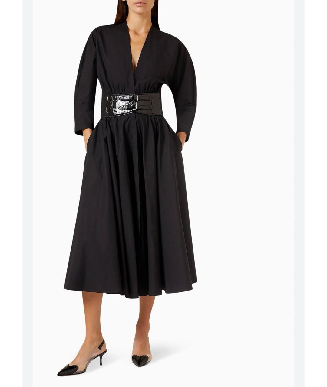 ALAIA Черное хлопковое повседневное платье, фото 4