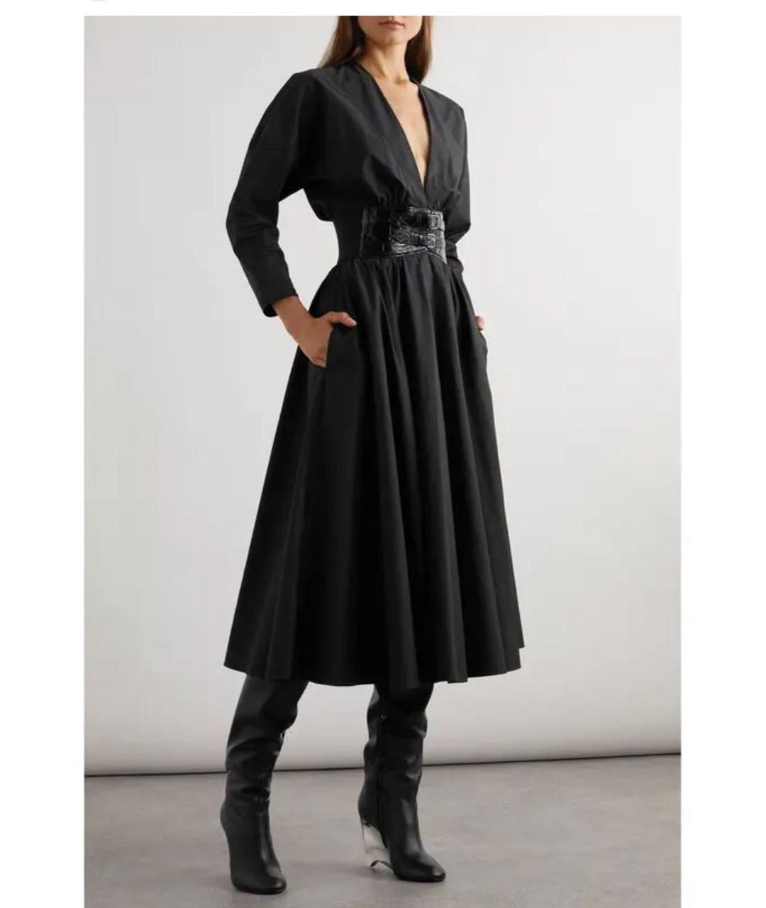 ALAIA Черное хлопковое повседневное платье, фото 6