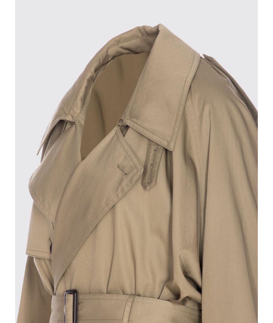 BALENCIAGA Бежевый хлопковый тренч/плащ, фото 3