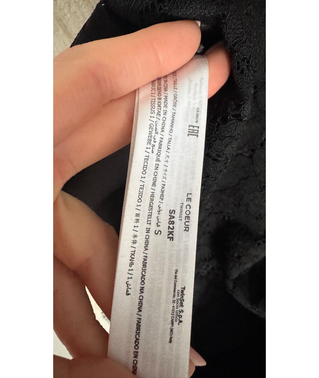 TWIN-SET Антрацитовое полиэстеровое повседневное платье, фото 5