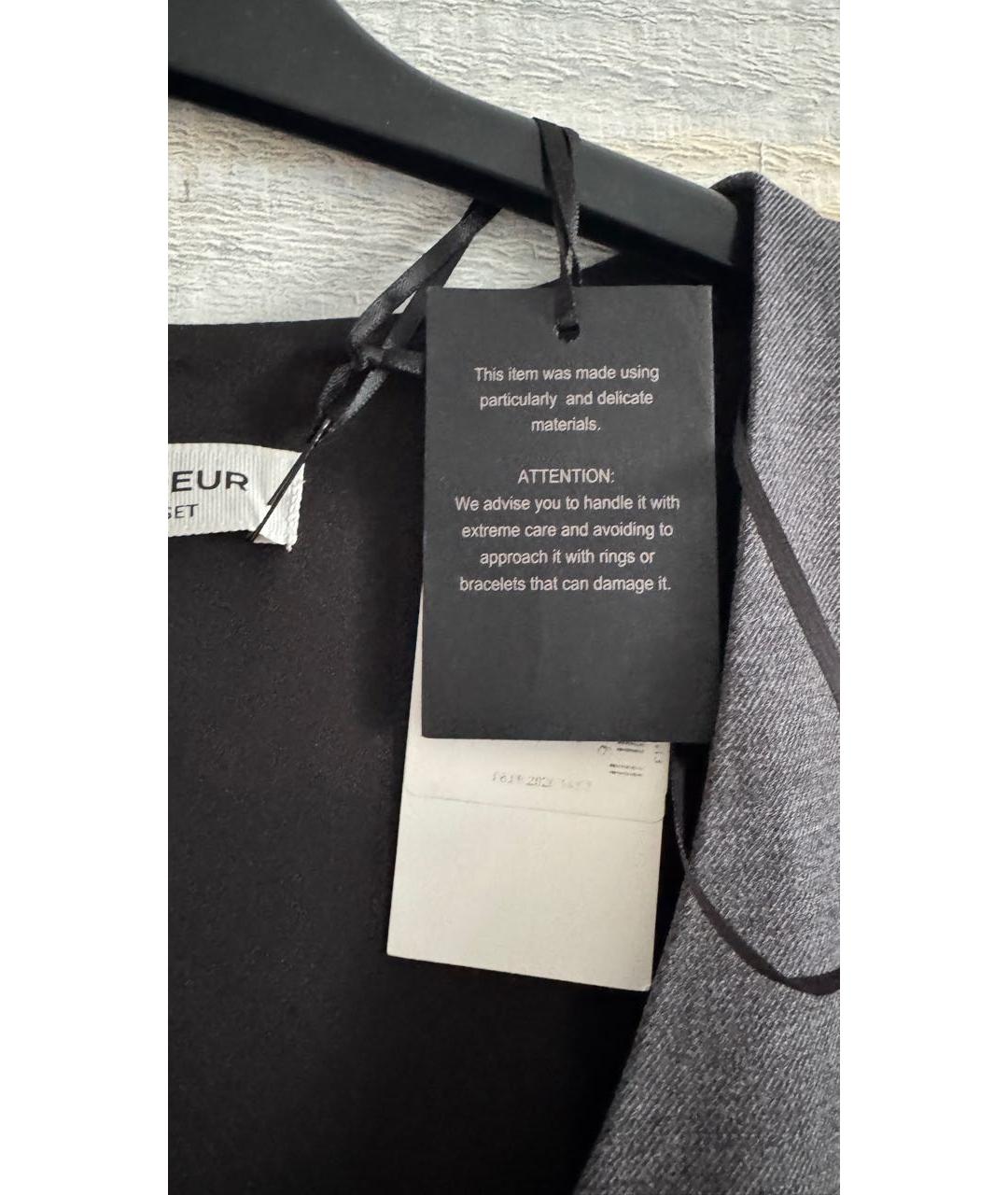 TWIN-SET Антрацитовое полиэстеровое повседневное платье, фото 7