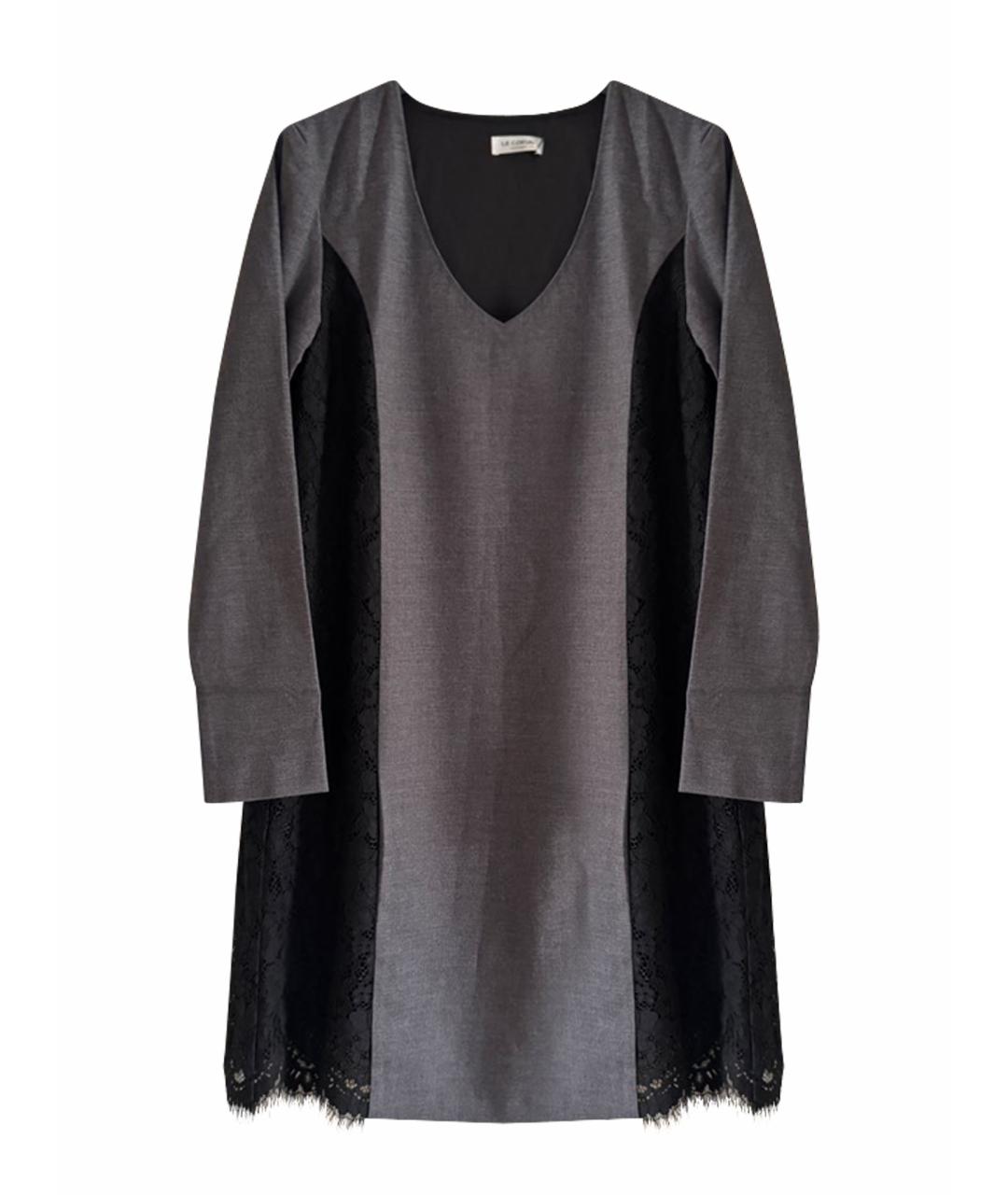 TWIN-SET Антрацитовое полиэстеровое повседневное платье, фото 1