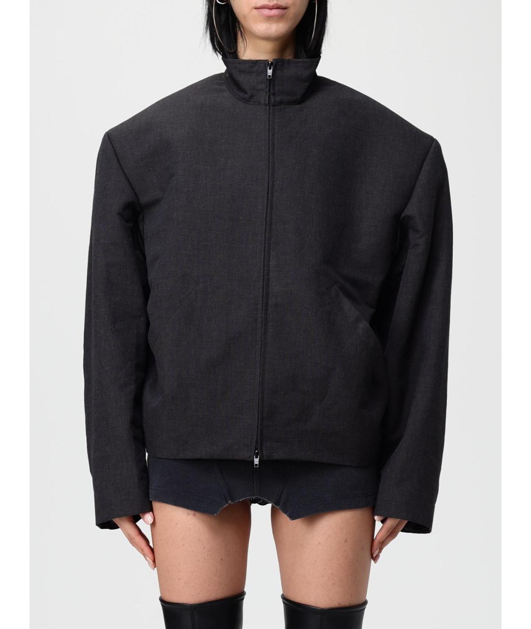 BALENCIAGA Черная льняная куртка, фото 6