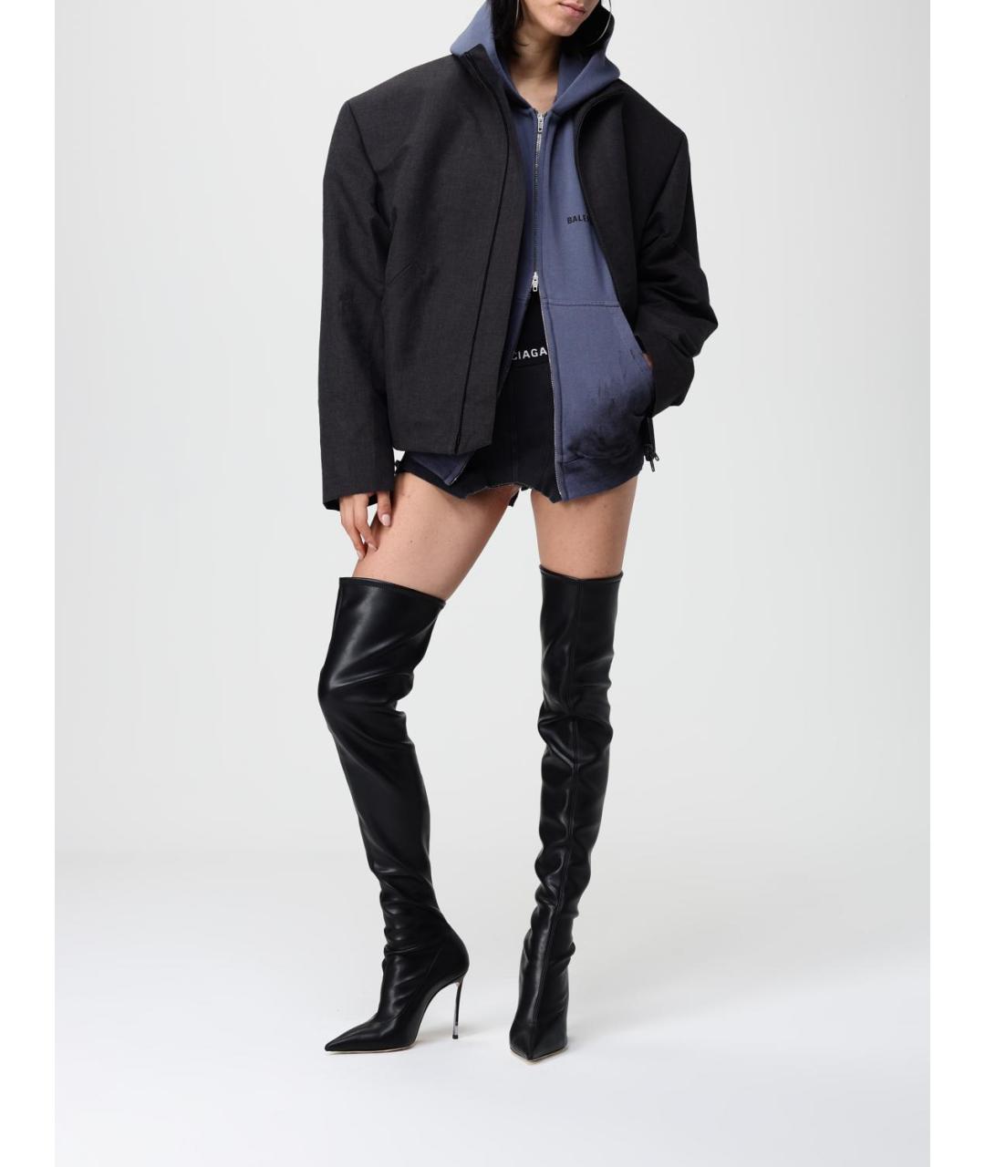 BALENCIAGA Черная льняная куртка, фото 2