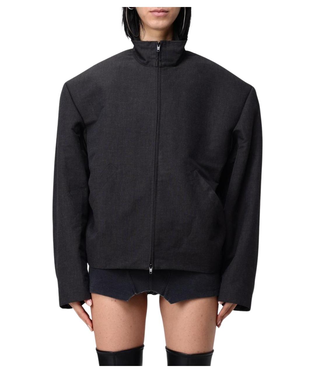 BALENCIAGA Черная льняная куртка, фото 1