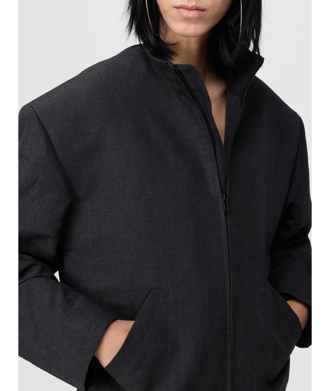 BALENCIAGA Черная льняная куртка, фото 5