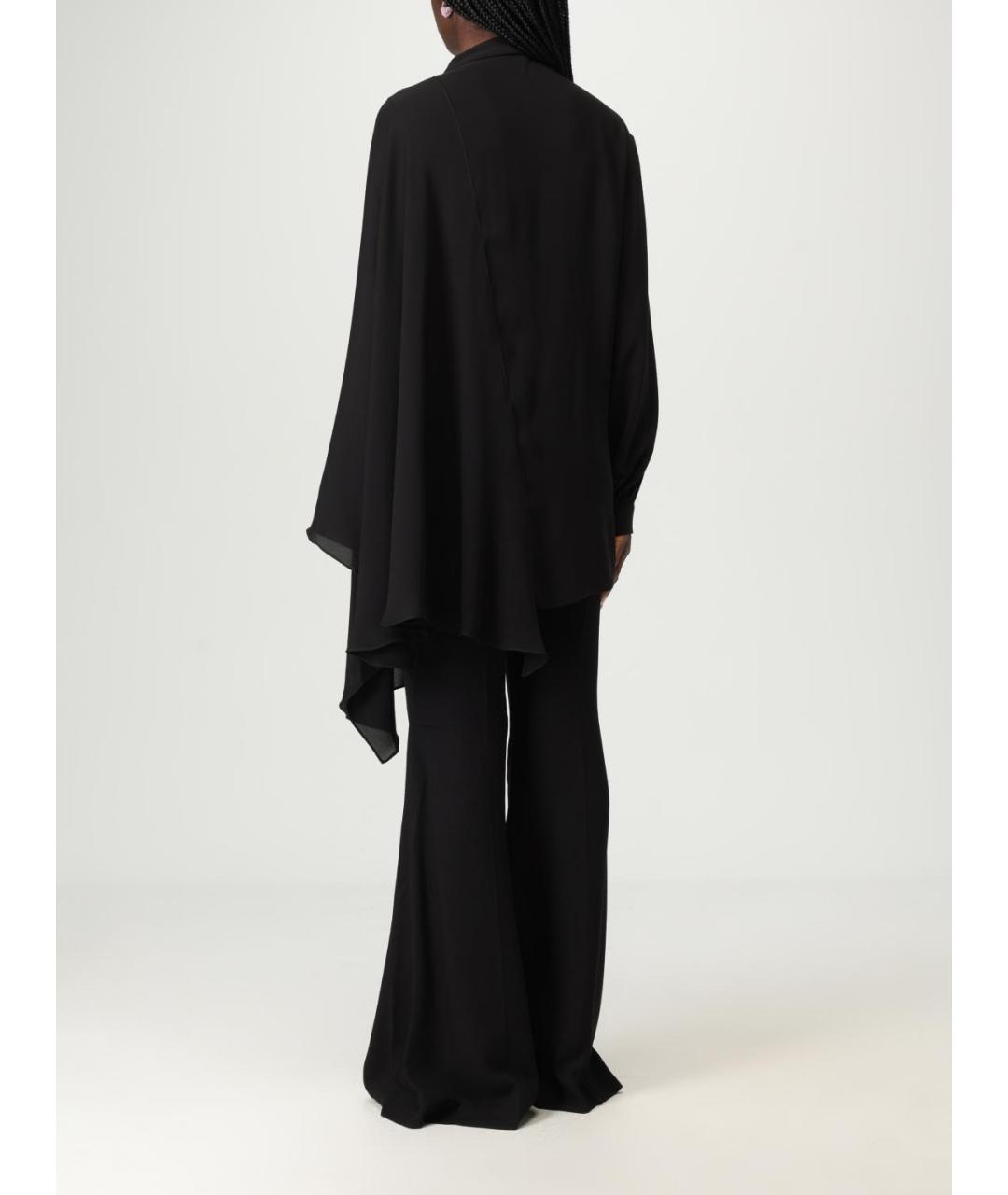 BALENCIAGA Черная шелковая блузы, фото 3