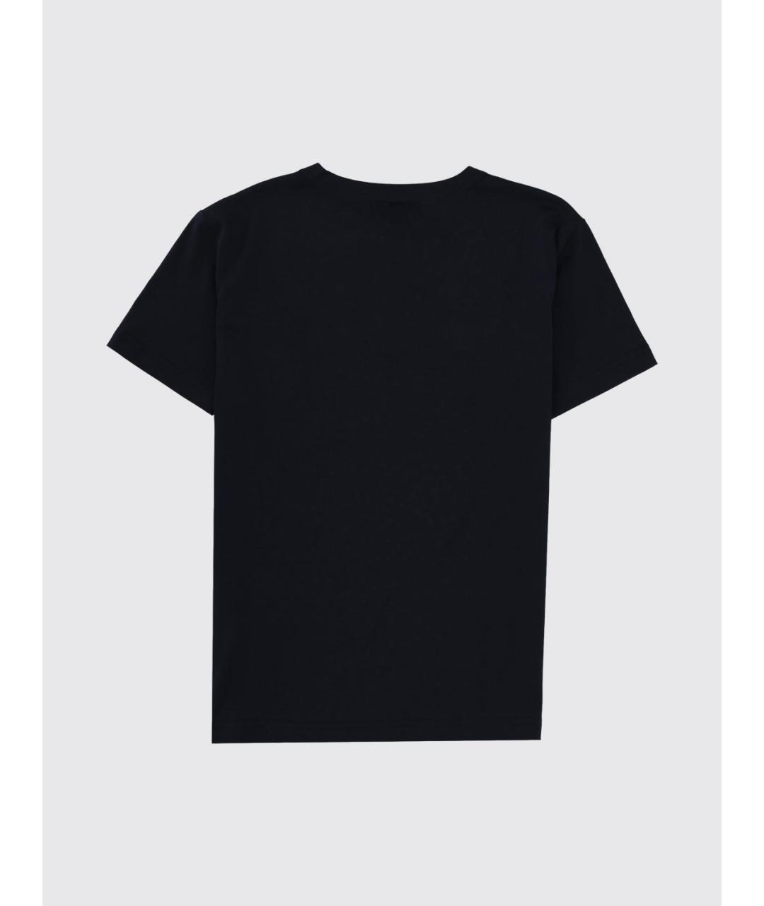 FABIANA FILIPPI Темно-синяя хлопковая футболка, фото 3