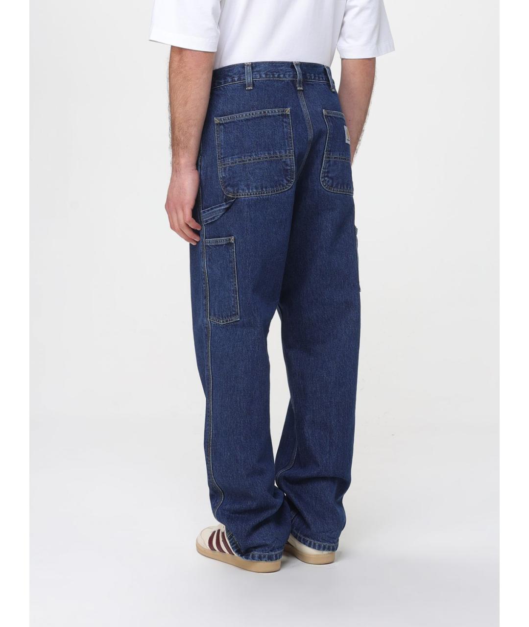 CARHARTT WIP Синие хлопковые прямые джинсы, фото 2