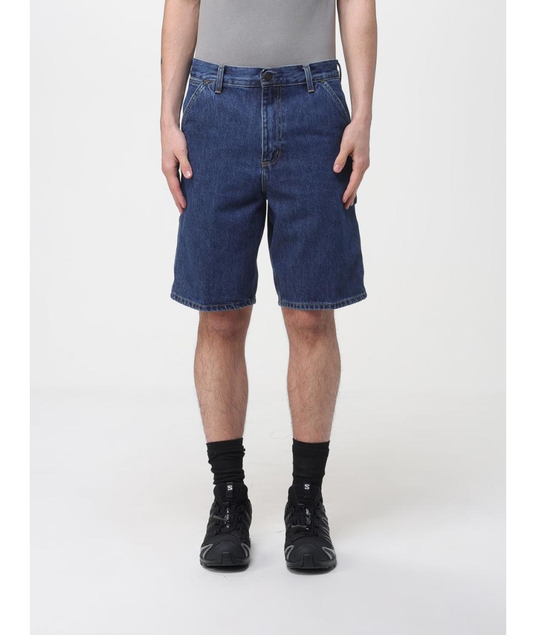 CARHARTT WIP Синие хлопковые шорты, фото 4