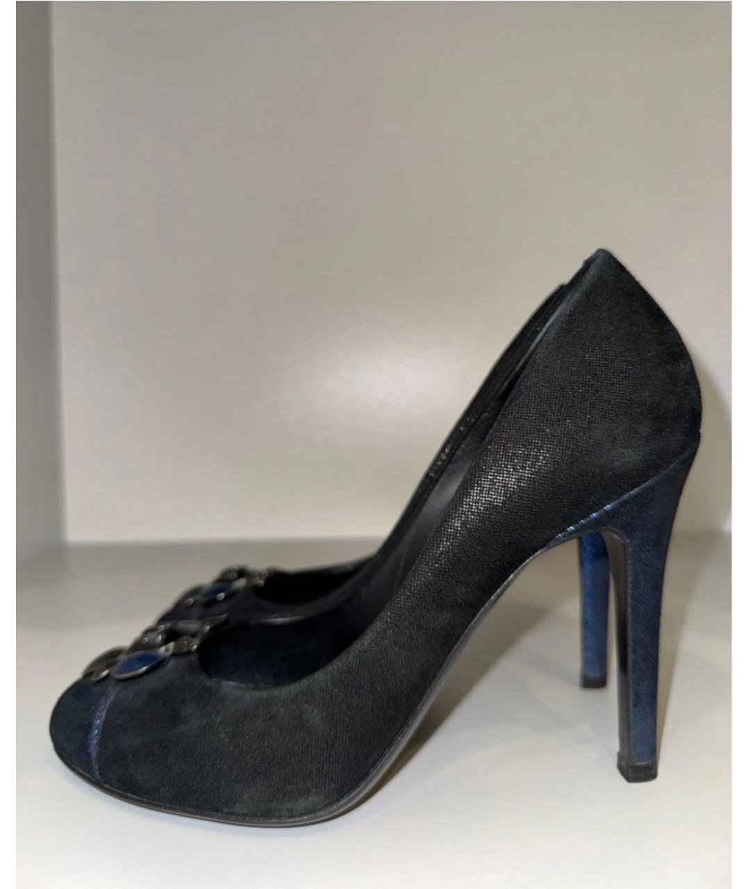 CHANEL Темно-синие туфли, фото 3