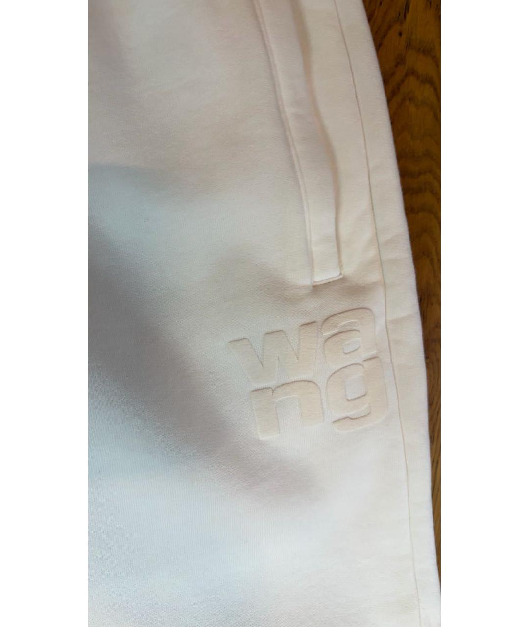 T BY ALEXANDER WANG Белые хлопковые спортивные брюки и шорты, фото 4