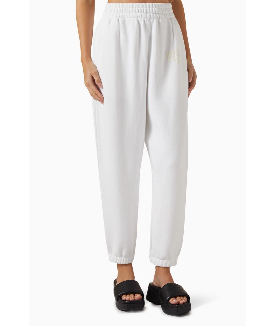 T BY ALEXANDER WANG Белые хлопковые спортивные брюки и шорты, фото 6