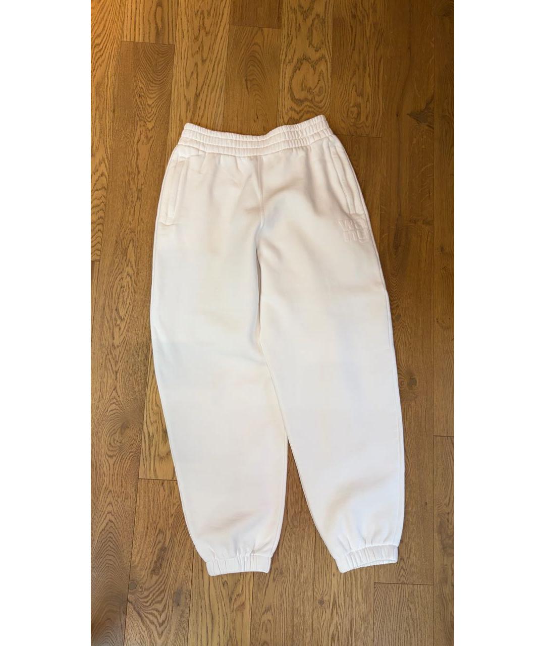 T BY ALEXANDER WANG Белые хлопковые спортивные брюки и шорты, фото 7