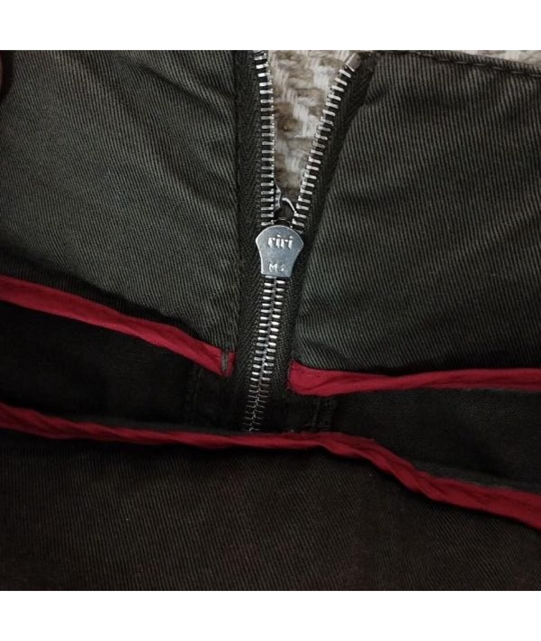 PRADA Хаки хлопковая юбка миди, фото 8