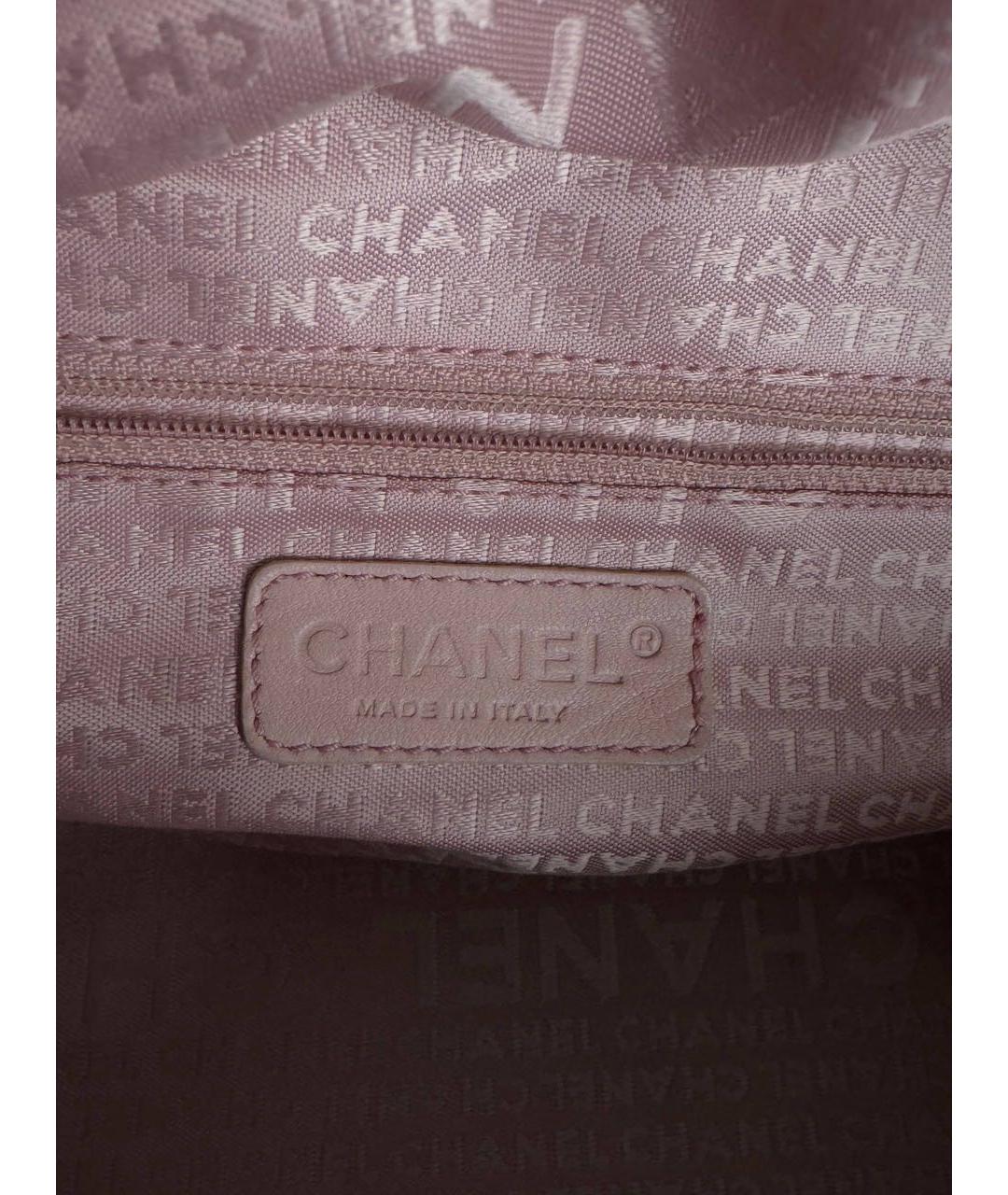 CHANEL Розовая кожаная сумка через плечо, фото 8