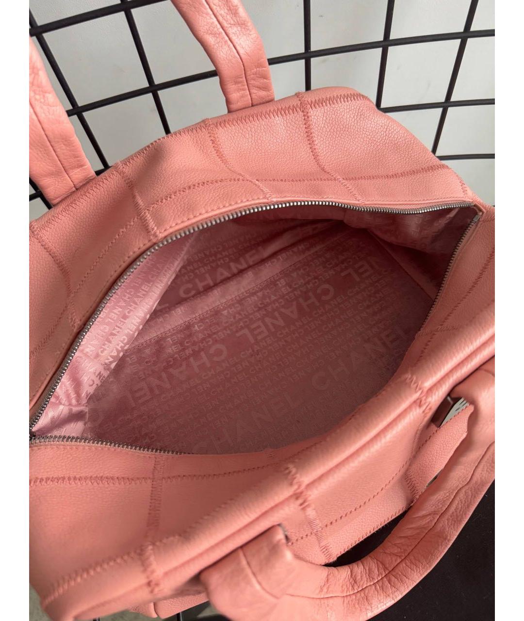 CHANEL Розовая кожаная сумка через плечо, фото 5
