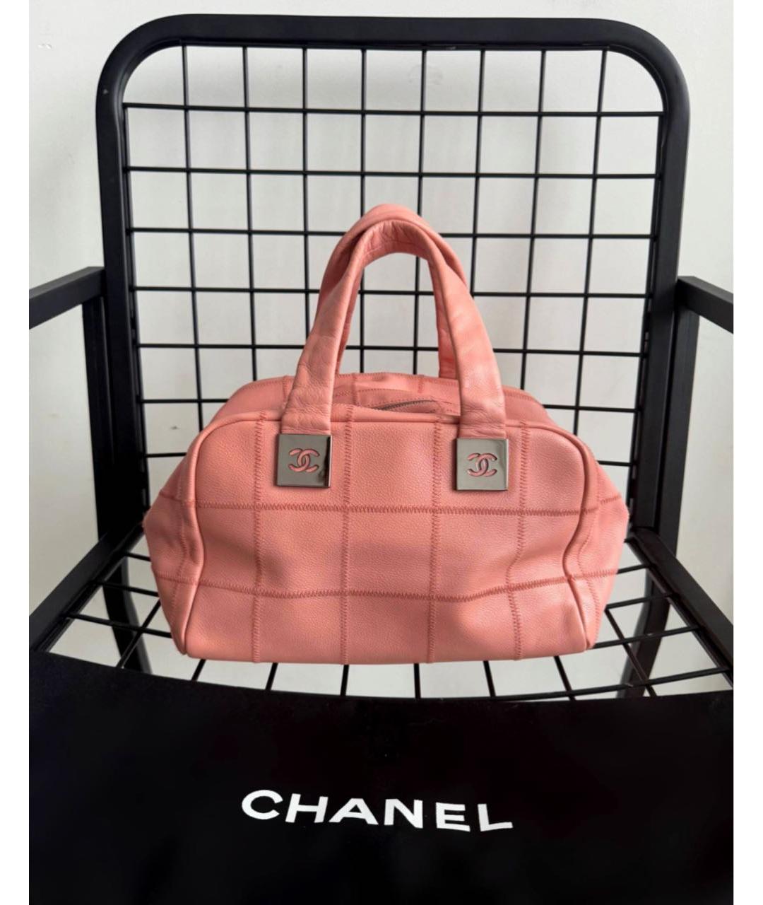 CHANEL Розовая кожаная сумка через плечо, фото 9