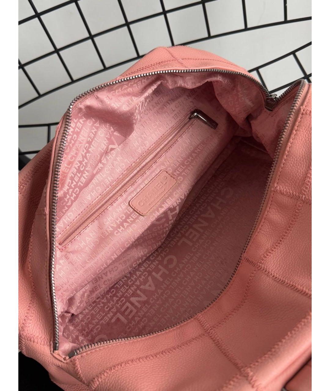 CHANEL Розовая кожаная сумка через плечо, фото 4