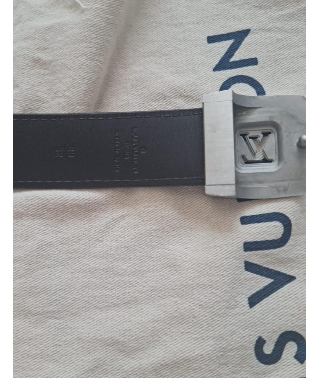 LOUIS VUITTON Коричневый кожаный ремень, фото 3