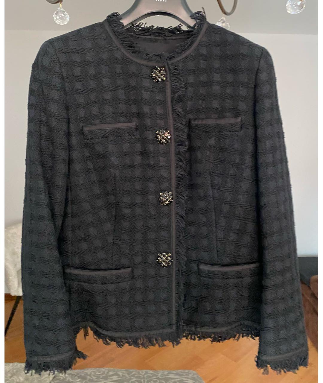 ESCADA Черный хлопковый жакет/пиджак, фото 6