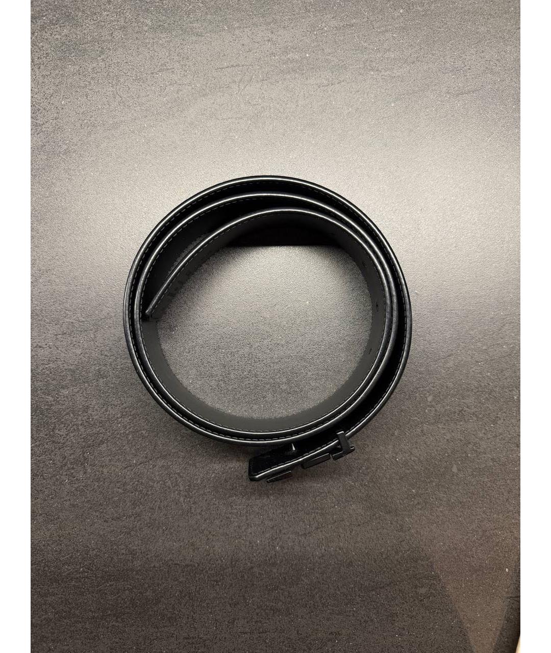 LOUIS VUITTON Черный кожаный ремень, фото 4