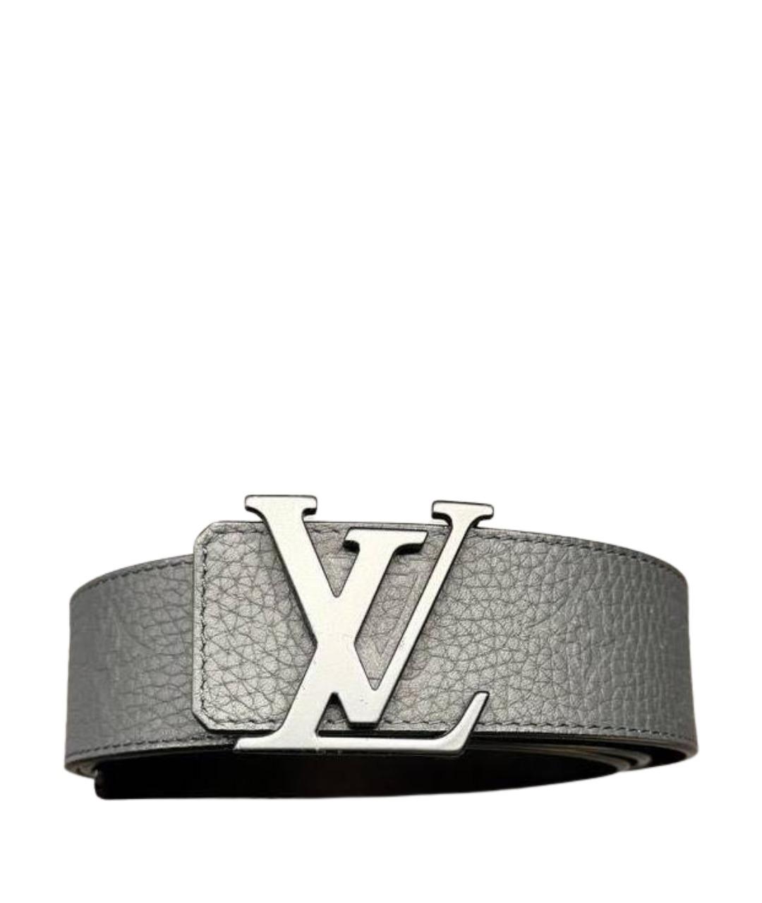 LOUIS VUITTON Черный кожаный ремень, фото 1